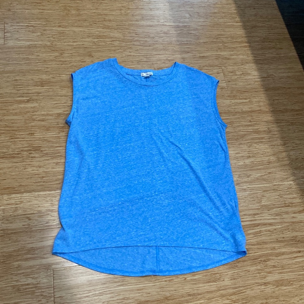 GAP muscle tank top in blue Heather sleeveless size S